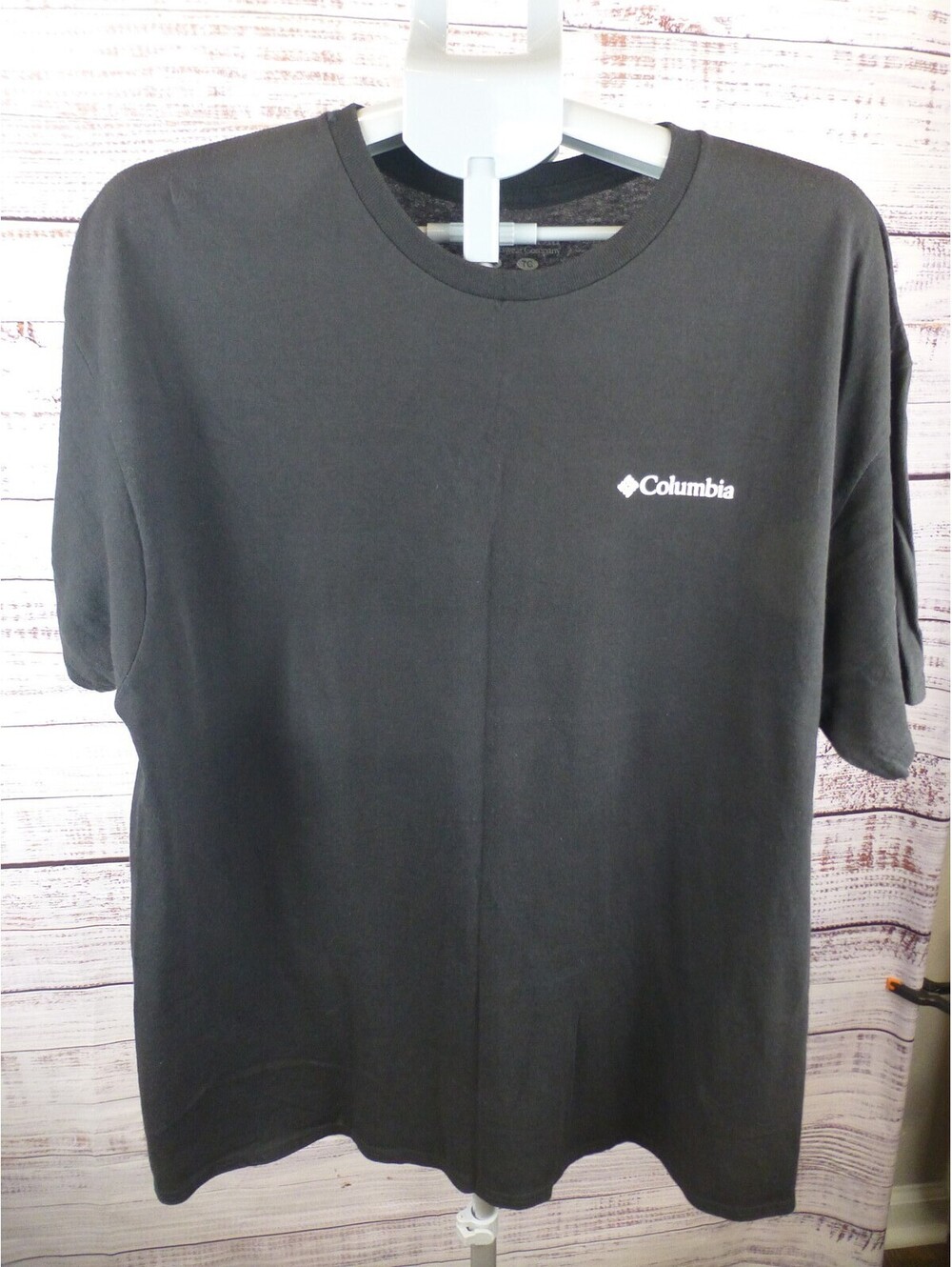 Columbia Men's XL Black Short Sleeve T-Shirt Outdoor Mountain Graphic Tee J5